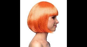 Boland Koningsdag pruik - bobline - oranje - dames - koningsdag