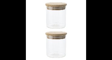 Cosy & Trendy keuken Voorraadpot - 2x - bewaarpot - 330 ml - glas