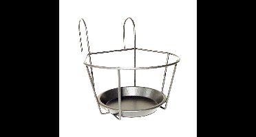 Esschert Design Bloempot - metaal - balkon hanger potten - 18 cm