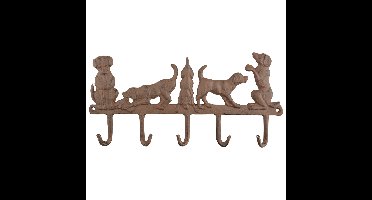 Esschert Design Kapstok - gietijzer - honden - 5-haaks - 35 cm
