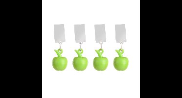Esschert Design Tafelkleedgewichten appels - 4x - groen - kunststof