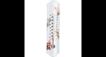Esschert Design thermometer - boerderijdieren print - 30 x 7 cm