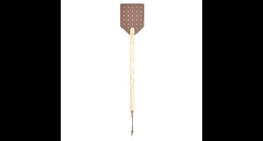 Esschert design Vliegenmepper - hout/leer - bruin - 52 cm
