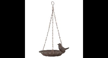 Esschert Design Vogelbad/voederschaal - bruin - gietijzer - D16 cm