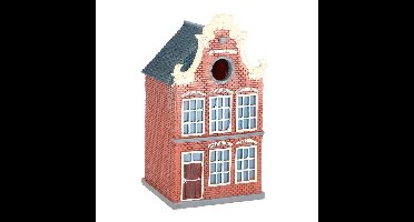 Esschert design vogelnestje/nestkastje - rood - grachtenpand