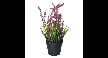 Everlands Lavendel kunstplant - in pot - fuchsia - D15 x H30 cm