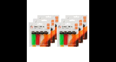 Flame Classics Aanstekers - 24x stuks - gekleurd - 8 cm