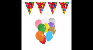 Folat Verjaardag 70 jaar feestartikelen - ballonnen - vlaggetjes