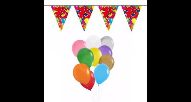 Folat Verjaardag 75 jaar feestartikelen - ballonnen - vlaggetjes