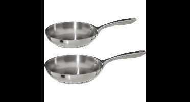 Koekenpannen set 2x stuks Acoma - Alle warmtebronnen - dia 20/24 cm - Anti-aanbaklaag