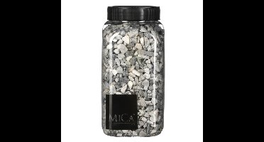 Mica Decorations decoratie steentjes - lichtgrijs - 650ml