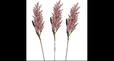 Mica Decorations Pampasgras kunst takken - 3x - roze - 88 cm