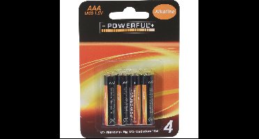 Powerful Batterijen - AAA type - 4x stuks - Alkaline