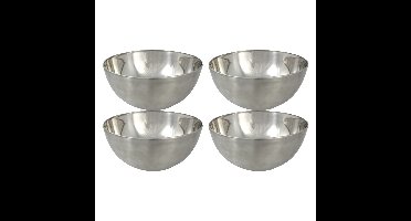 Svenska Living Kommetjes - 4x - schaaltjes - mat - RVS - 13x7cm