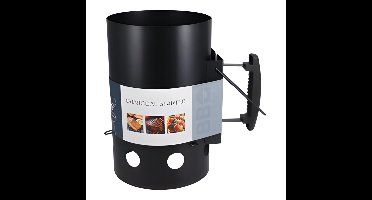 Vaggan Houtskoolaansteker - metaal - 31 x 20 cm - zwart - BBQ starter