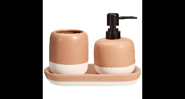 Zeeppompje / dispenser met drinkbeker Messina - roze