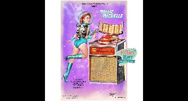 Ami Continental II Jukebox Pin-Up Millie Michelle Zwaar Metalen Bord 44,5 x 29 cm | 33% korting