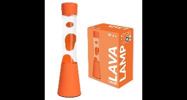 Fisura Lava Lamp Tower - Oranje Basis Met Transparante Vloeistof En Oranje Lava