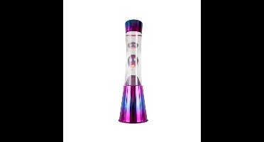 Fisura Lava Lamp - Iriserend Met Transparante Vloeistof En Veelkleurig Metaal Lava