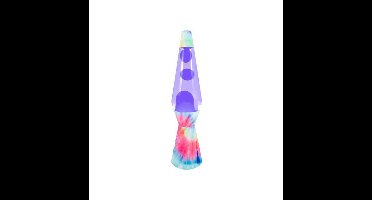 Fisura Lava Lamp Bullet - Tie Dye Met Transparente Vloeistof En Paarse Lava