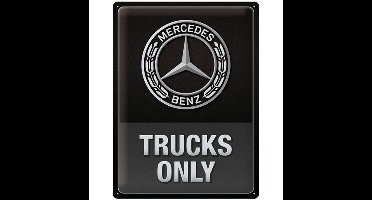 Metalen Bord 30x40 cm Mercedes Trucks Only