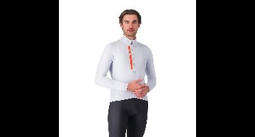 Castelli Entrata Thermal fietsshirt lange mouw silver grey/brilliant orange heren