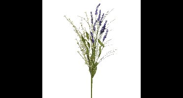Lavendel kunsttak - kunststof - paars - 4 x 13 x H75 cm