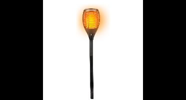 Lifetime Garden Solar LED tuinfakkels - zwart - 77 cm - Tuinverlichting