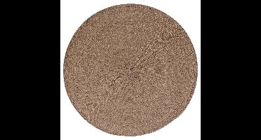 Secret de Gourmet ronde placemat - taupe - gevlochten kunststof - 38 cm - Onderleggers