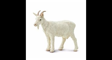 Safari LTD Speelgoed geit - boerderij dieren - 8 cm - speel figuur - wit - PVC