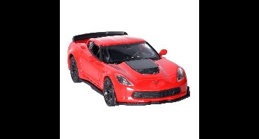Speelgoed Chevrolet auto - rood - die-cast metaal - 11 cm - Model Corvette