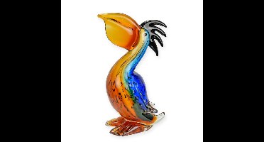 A MURANO STYLE GLASS FIGURINE OF A PELICAN