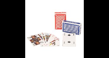 Clown Games speelkaarten - 2x stuks - rood en blauw - karton - pesten