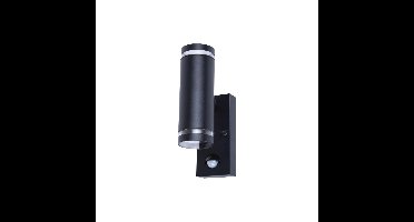 Lyora Dubbele wandspot met sensorOpden Zwart - 2x GU10 - ILDED048