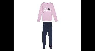 BARBIE Dames pyjama (Lichtroze/donkerblauw, M)