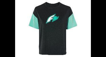 Dames functioneel shirt, met verlaagde schoudernaden. (Zwart, L(44/46))
