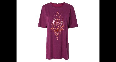Dames bigshirt van zachte single-jerseykwaliteit. (Bordeauxrood, XS (32/34))