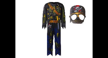 Halloween kostuum voor kinderen, skelet of piraat (122/128)