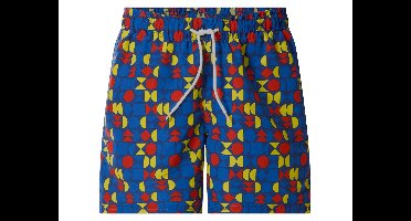 Heren zwemshorts (marine/rood/geel, M)