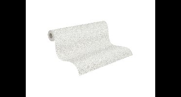 AS CRÉATION overoschilderbare structuur vliesbehang (fijne korrel, wit, 10,05 x 0,53 m)