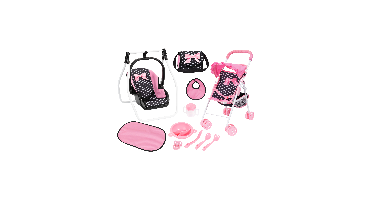BAYER DESIGN Buggy set (Zwart)