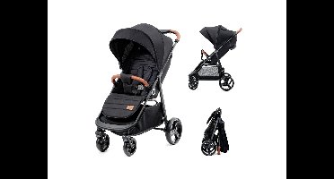 KINDERKRAFT Kinderwagen GRANDE Classic, 0-4 jaar, tot 22 kg (Zwart)