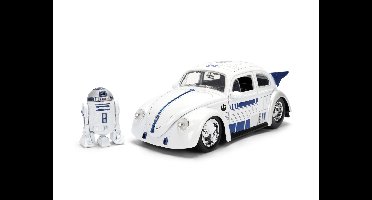 JADA Modelauto Star Wars, schaal 1:24 (R2D2 1959 VW Drag Beetle)