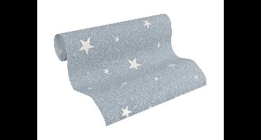 AS CRÉATION Vliesbehang (Blauw met wit, 10,05 x 0,53 m)