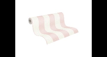 AS CRÉATION Vliesbehang (Crème met roze, 10,05 x 0,53 m)