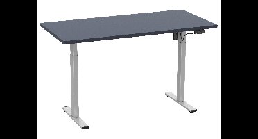 VCM Bureautafel E-Lona, traploos in hoogte verstelbaar. (Antraciet/zilver, 110 x 50 cm)