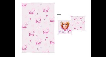 Kuschelset Barbie, 100 x 150 cm (Roze)