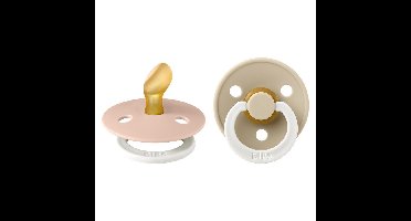 Bibs 1 Fopspeen Anatomic Glow Duo Vani/blush
