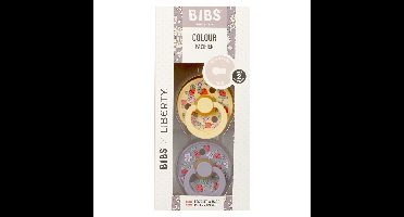 Bibs 2 Fopspeen Duo Liberty Garden Strawber.pale 2