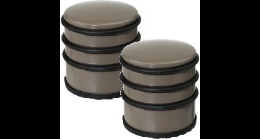 5Five Deurstopper - 2x - taupe - 7 x 7,5 cm - metaal - deurstop